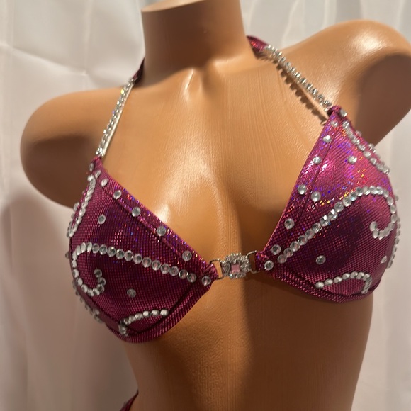 Npc competition, Figuresuit fuchsia hologram34C small bottom handmade - Picture 2 of 5